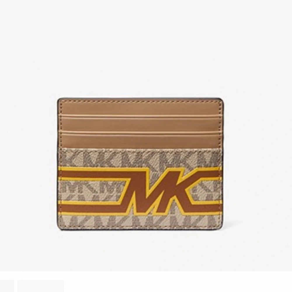 MICHAEL KORS MENS Cooper Graphic Logo Tall Card Case 36S3LCOD2B COLOR: Yellow